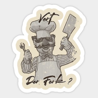 Retro Vintage Aesthetic - Vert Der Ferk ? Sticker